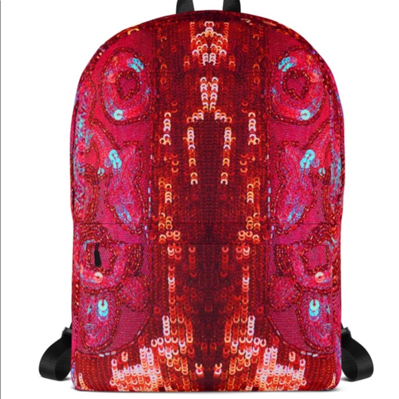 VENTCRI Red Sequin Backpack Festy Gym Yoga Bag main image 4
